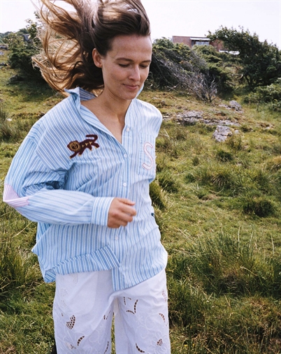 Sissel Edelbo - Pil Skjorte - Green Stripes